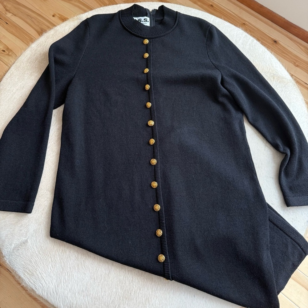 Black,long sleeved sexy JSS vintage dress - Picture 2 of 9